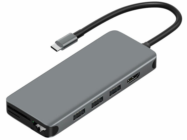 هاب تایپ سی 12 پورت فلزی ویوو WiWU Alpha 12 in 1 Usb Type C Hub