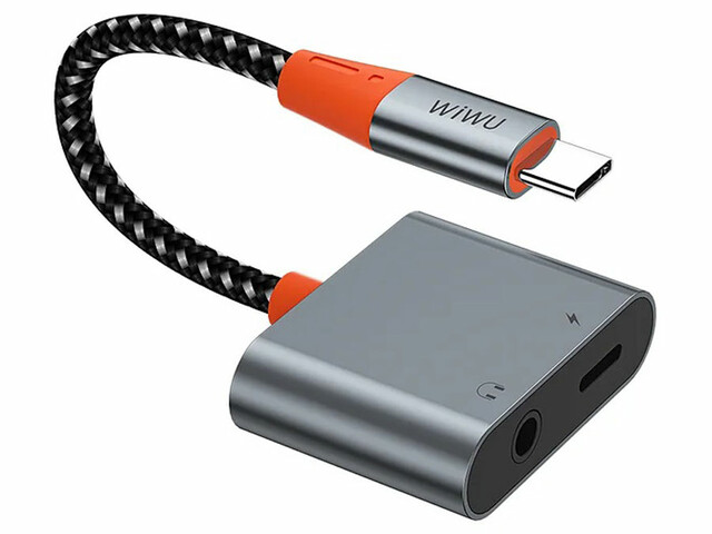 مبدل تایپ سی به تایپ سی و درگاه صدا ویوو WIWU LT10 Type-C TO Type-C/3.5mm Aux Audio Converter