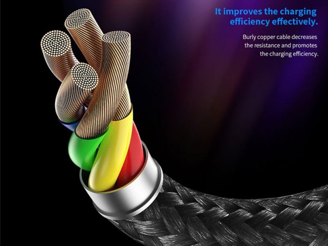 کابل مگنتی سه کاره راک مدل RCB0729 G1 3 In 1 Magnetic Cable