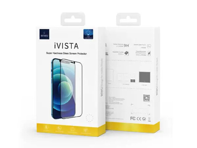 گلس گوشی آیفون 13 و 13 پرو شیشه حرارتی 6.1 اینچ ویوو WIWU IVISTA EASY INSTALL TEMPERED GLASS SCREEN PROTECTOR FOR IPHONE 13 6.1