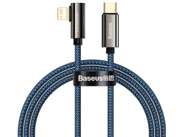 کابل شارژ لایتنینگ به تایپ سی 20 وات 2 متری بیسوس Baseus Legend Mobile Game Elbow Cable CACS000303