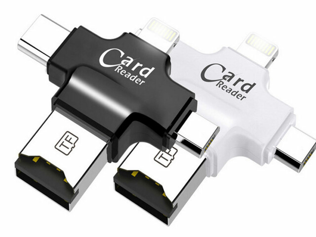 فلش مموری و کارت خوان چند سر کوتتسی Coteetci 4IN1 CARD READER (TF) CS5125-BK