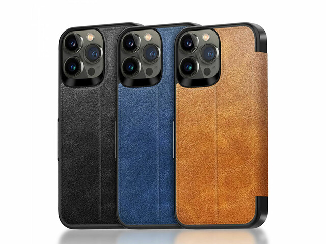 کیف چرمی گرین آیفون 13 پرومکس Green Wallet folio case iphone 13 pro max