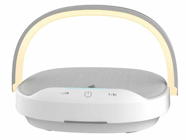 اسپیکر بلوتوث و شارژر وایرلس قابل حمل دارای چراغ ویوو WiWU 3 in 1 Wireless charging desk lamp speaker Y1