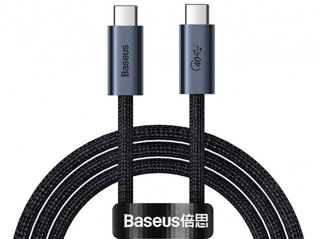کابل تایپ سی به تایپ سی بیسوس Baseus Flash Series USB4.0 Data cable Type-c to Type-c CASS010014