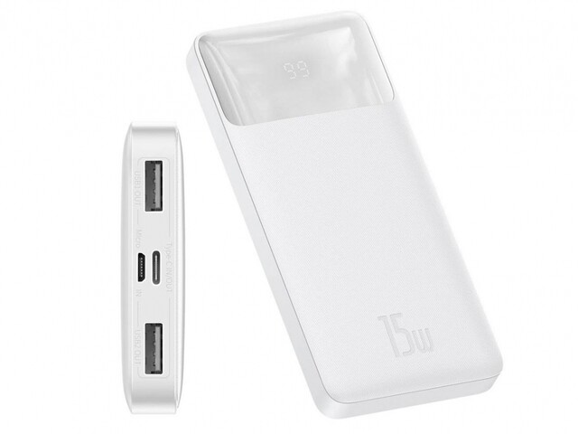 پاور بانک شارژ سریع  15 وات بیسوس Baseus Bipow Digital Display 10000mAh Power Bank PPDML-I01