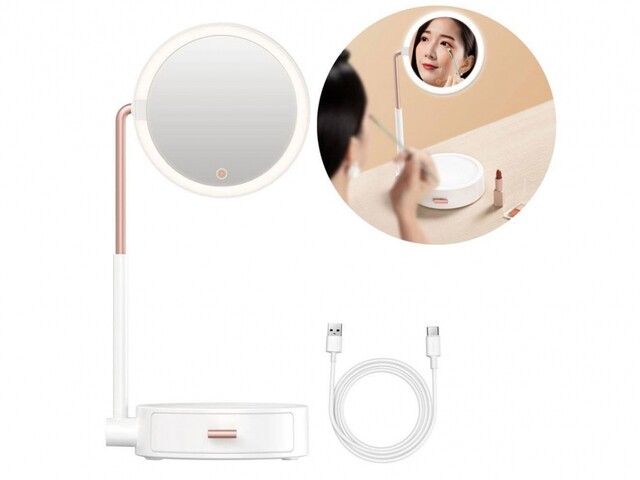 آینه آرایشی رومیزی بیسوس Baseus Smart Beauty Series Lighted Makeup Mirror with Storage Box DGZM-02