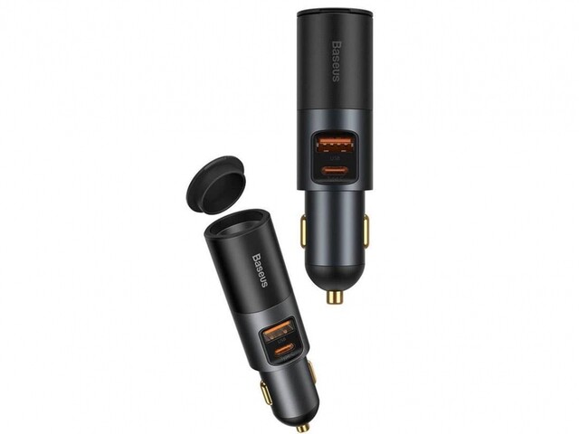 شارژر فندکی سوپر فست شارژ ماشین تایپ سی 120 وات بیسوس CCBT-C0G