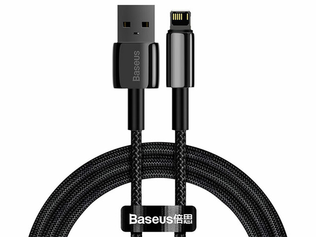 کابل لایتنینگ سریع بیسوس Baseus Cafule Tungsten Gold iP Data Cable 2m CALWJ-A01