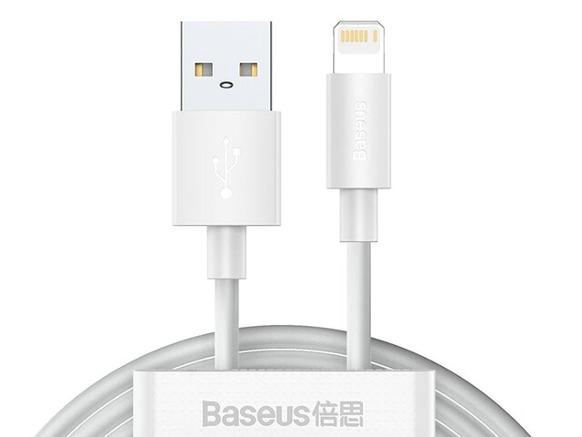 پک دوتایی کابل لایتنینگ بیسوس Baseus Simple Wisdom Data Cable Kit USB to Lightning 2.4A 2PCS 1.5m