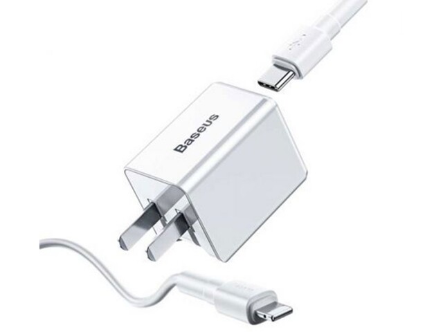 شارژر دیواری سریع با کابل تایپ سی به لایتنینگ بیسوس Baseus Traverel PD Charger TC-075PPS