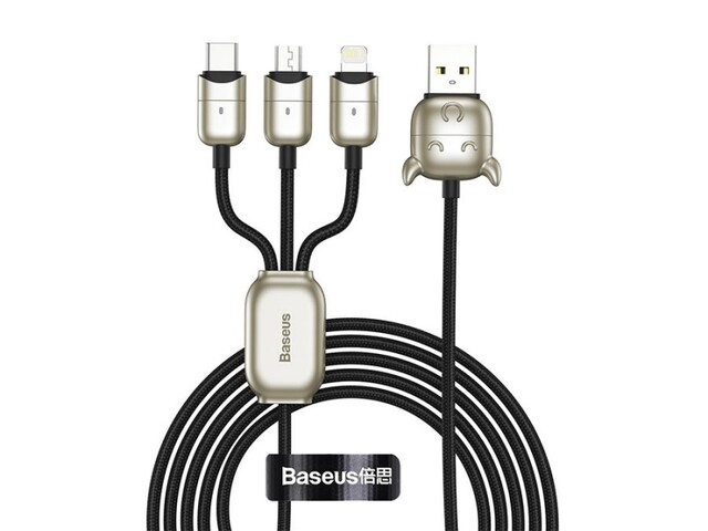 کابل سه سر طرح گاو بیسوس Baseus Year of the Ox One-for-three Data Cable