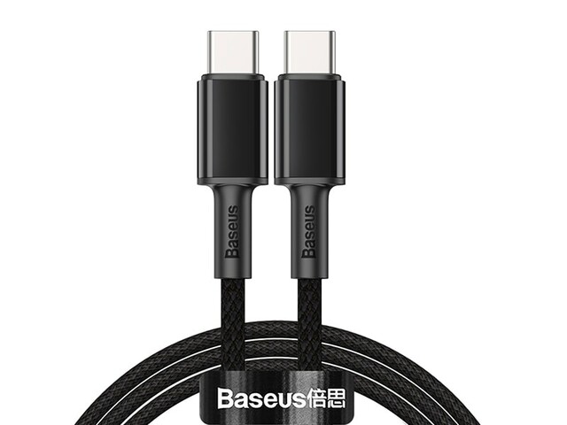 کابل شارژ سریع و انتقال داده تایپ سی به تایپ بیسوس Baseus Metal Data Cable 100W Type-C 2m