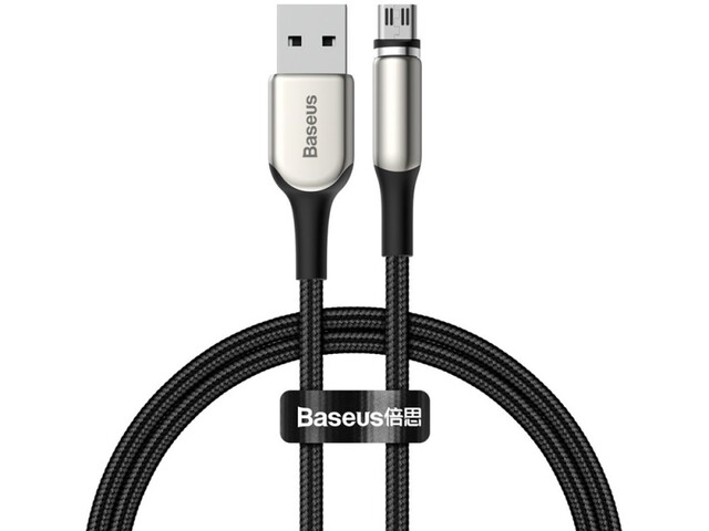 کابل شارژ و انتقال داده آهنربایی میکرو یو اس بی بیسوس Baseus Zinc Magnetic  MicroUSB Cable 1M