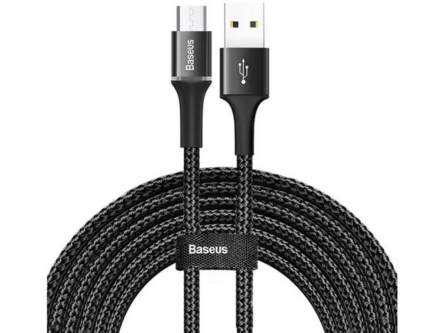 کابل شارژ و انتقال داده میکرو یو اس بی بیسوس Baseus Halo MicroUSB Cable 3m