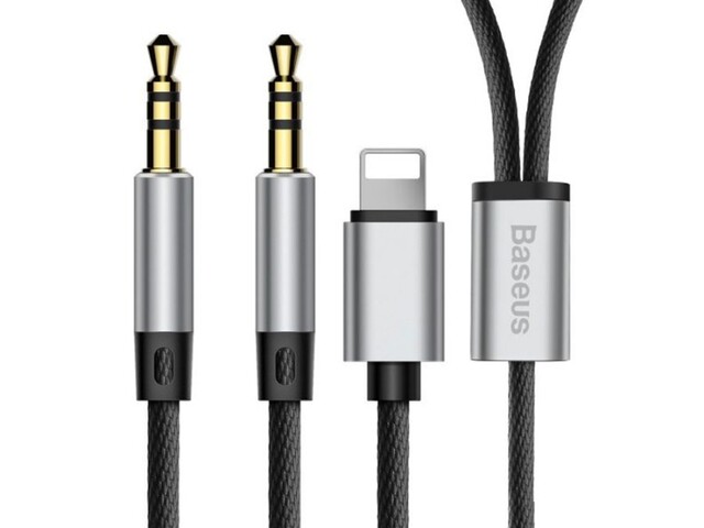 کابل صدا دو سر بیسوس Baseus L33 iP&amp;3.5mm to 3.5mm AUX Audio Cable
