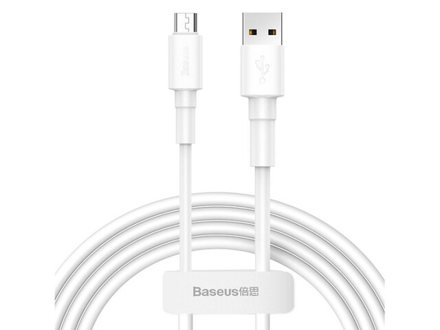 کابل شارژ سریع میکرو یو اس بی بیسوس Baseus Mini White Micro USB Cable 1M/2.4A