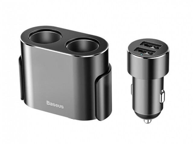 شارژر و مبدل فندکی فست شارژ ماشین 95 وات بیسوس CRDYQ-01