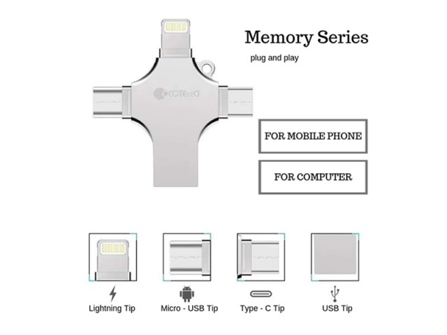 فلش مموری چند کاره کوتچی مدل 4in1 Memory Series ظرفیت 64 گیگابایت