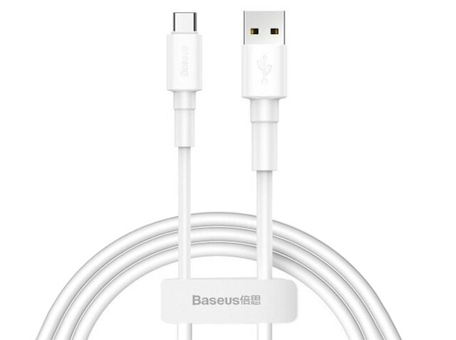 کابل تایپ سی بیسوس Baseus mini white Type-C Cable 1m/3A