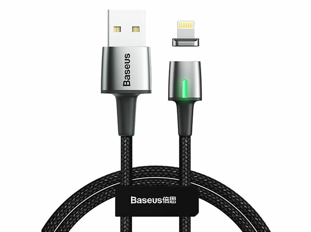 کابل آهنربایی لایتنینگ بیسوس Baseus Lightning Zinc Magnetic Cable 1m/2.4A