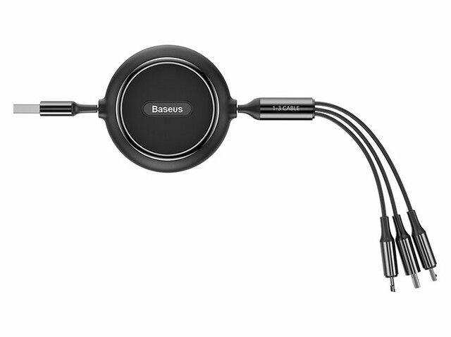 کابل شارژ و انتقال داده سه سر بیسوس Baseus Golden Loop Cable 1.2m