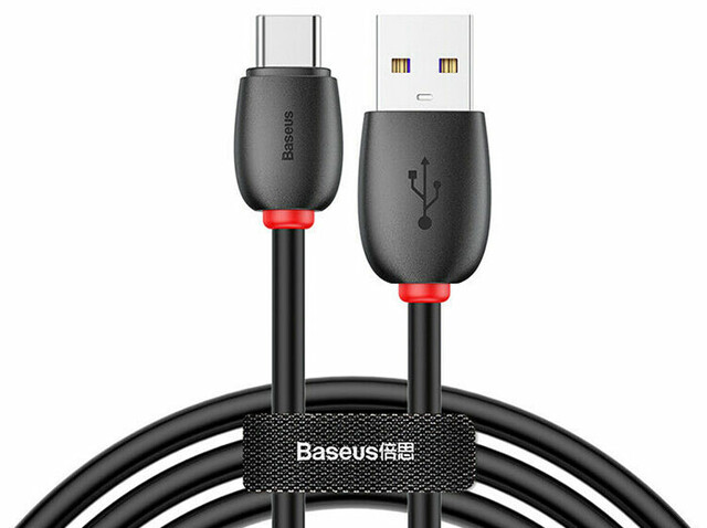 کابل شارژ تایپ سی هواوی بیسوس Baseus Purple Ring HW Flash Charge Type-C Cable 1m