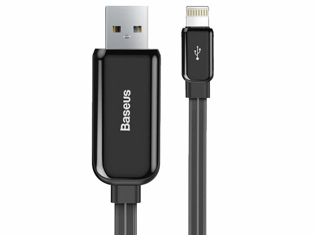 کابل شارژ و انتقال داده لایتنینگ بیسوس Baseus LED Glowing Lightning Data Cable 1m