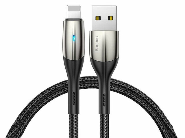 کابل شارژ سریع و انتقال داده لایتنینگ بیسوس Baseus Horizontal Lightning Data Cable 2m