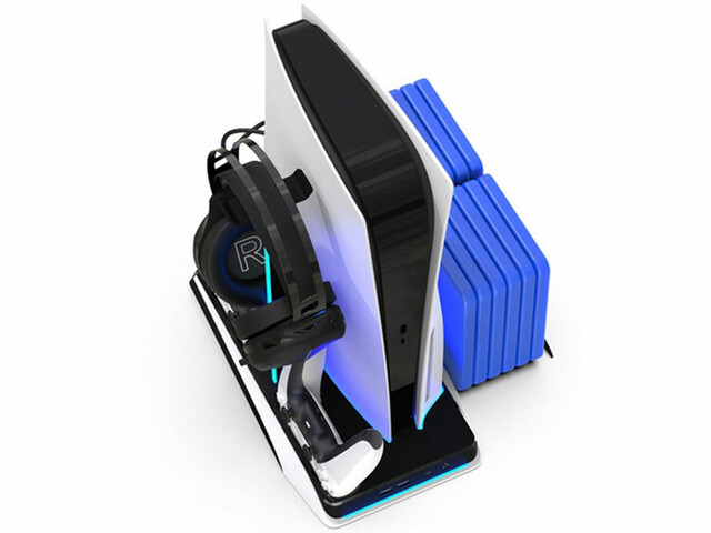 پایه شارژ پی اس فایو چندکاره و فن خنک کننده پرودو Porodo Gaming Multi-Function PS5 and Headphone Cooling and Charging Hub PDX116