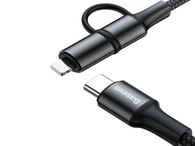 کابل تایپ سی دو کاره بیسوس مدل Twins 2 in 1 cable