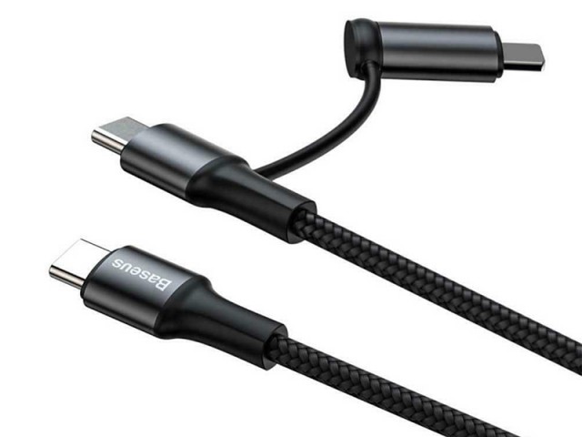 کابل تایپ سی دو کاره بیسوس مدل Twins 2 in 1 cable