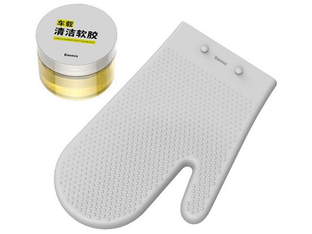 دستکش و ژل تمیز‌کننده بیسوس مدل Car Cleaning Kit مناسب برای خودرو