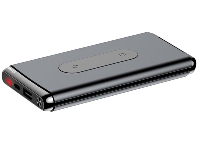 پاور بانک 10000 میلی آمپر وایرلس بیسوس مدل BS-10KPW02 Dual Coil Design & Real-Time Digital Display