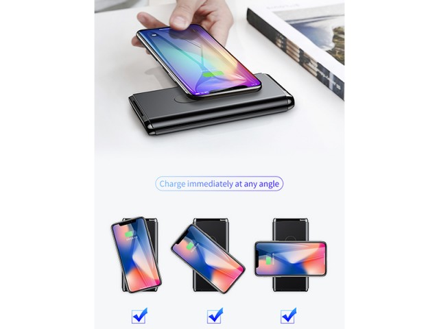 پاور بانک 10000 میلی آمپر وایرلس بیسوس مدل BS-10KPW02 Dual Coil Design & Real-Time Digital Display
