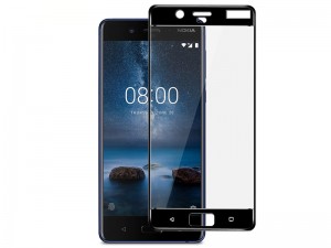 محافظ صفحه نمايش تمام چسب مدل 3D Glass مناسب برای گوشی نوکیا 8
