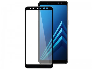 محافظ صفحه نمايش تمام چسب کوکوک مدل 4D Rounded Edges مناسب برای گوشی موبايل سامسونگ A8 Plus