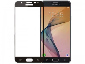محافظ صفحه نمايش تمام چسب مدل Full Cover مناسب برای گوشی موبايل سامسونگ J5 Prime