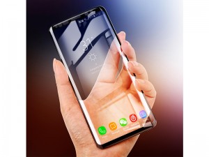 محافظ صفحه نمايش تمام چسب بیسوس مدل Tempered Glass Film مناسب برای گوشی موبايل سامسونگ S9