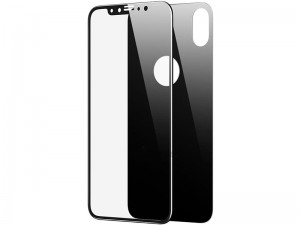 محافظ صفحه نمايش پشت و رو بیسوس مدل Glass Film Set Front + Back Film مناسب برای گوشی موبایل آیفون X