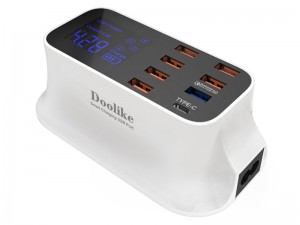 هاب شارژر 8 پورت دولایک مدل DL-CH17Q QC3.0 USB Charger With Type-C