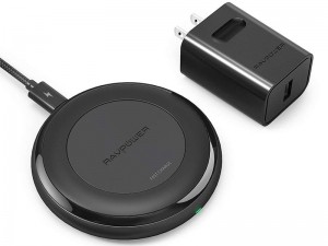 شارژر وایرلس راوپاور مدل Wireless Fast Charging Pad بهمراه آداپتور QC 3.0