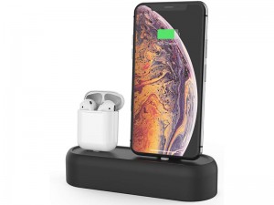 پایه شارژ دو کاره آها استایل مدل PT55 مناسب برای شارژ همزمان آیفون و ایرپاد