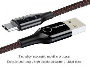 کابل تبدیل USB به Type-C بیسوس مدل C-Shaped به طول 1 متر