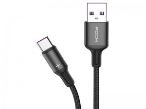 کابل سوپر فست شارژ تایپ سی راک مدل R2 RCB0731 Super Fast Charge