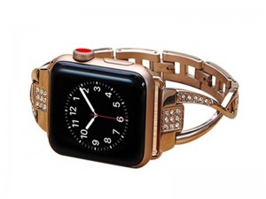 بند فلزی ساعت کوتچی مدل W18 Diamond Elegant WH5228-TS مناسب برای اپل واچ 42 میلی‌متری