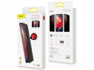 محافظ صفحه نمايش بیسوس مدل Curved Screen Anti-peeping Tempered Glass مناسب برای گوشی موبایل اپل iPhone 11 Pro/XS (پک 2 عددی)