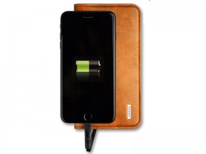 کیف چرمی و پاور بانک 6000 میلی آمپر وایرلس ژوس مدل ZS-PB-025 STAR RIVER III Series