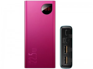 پاور بانک فست شارژ 20000 میلی آمپر بیسوس مدل Adaman Metal Digital Display