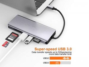 هاب 11 پورت USB-C پاورو لوژی مدل P11CHBGY